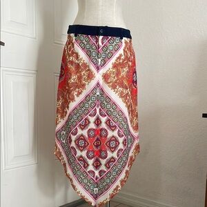 Colorful Paisley and Geometric Skirt